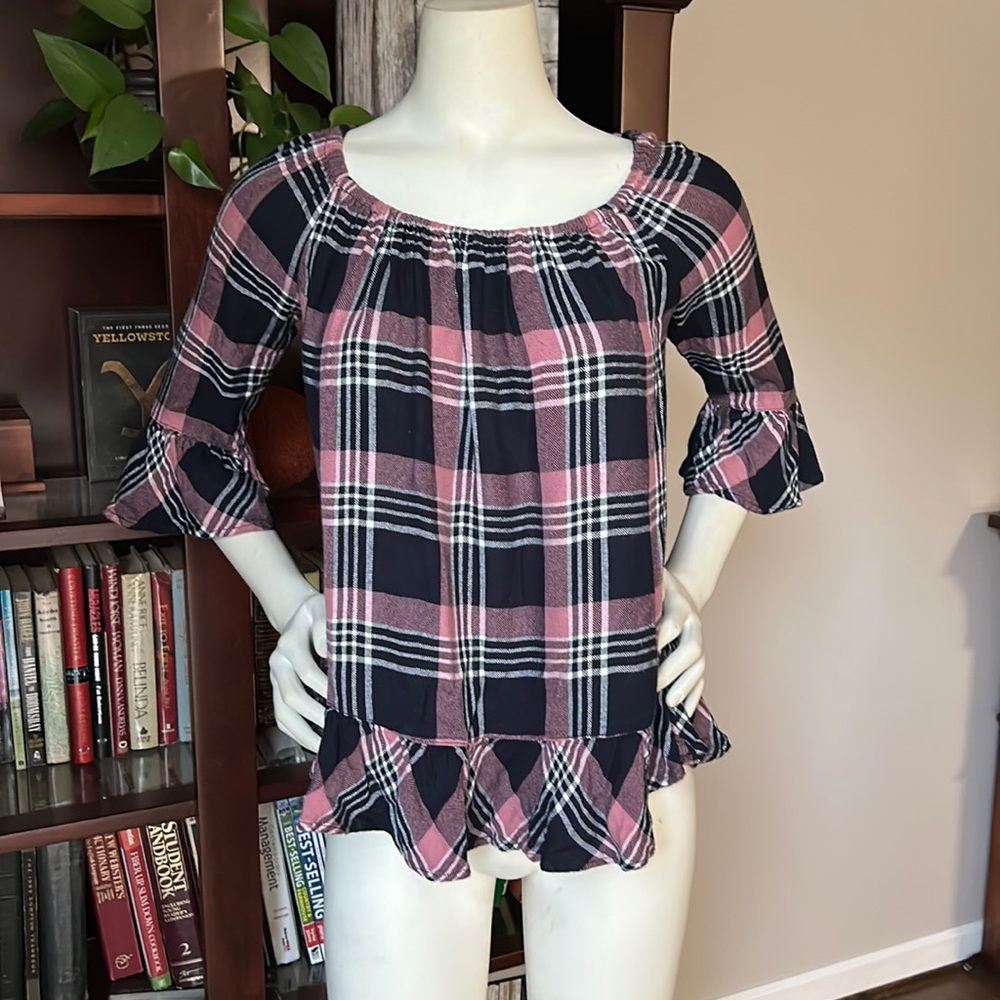 Beach Lunch Lounge plaid top